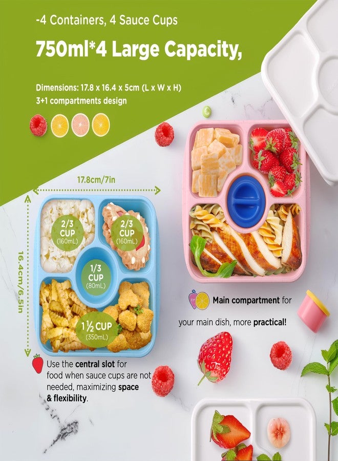 Sunhanny Bento Box for Kid Boys Girls School, Kids Bento Lunch Box, Pastel Color - Image 2