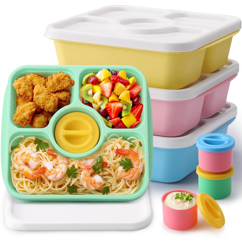 Sunhanny Bento Box for Kid Boys Girls School, Kids Bento Lunch Box, Pastel Color - Image 1