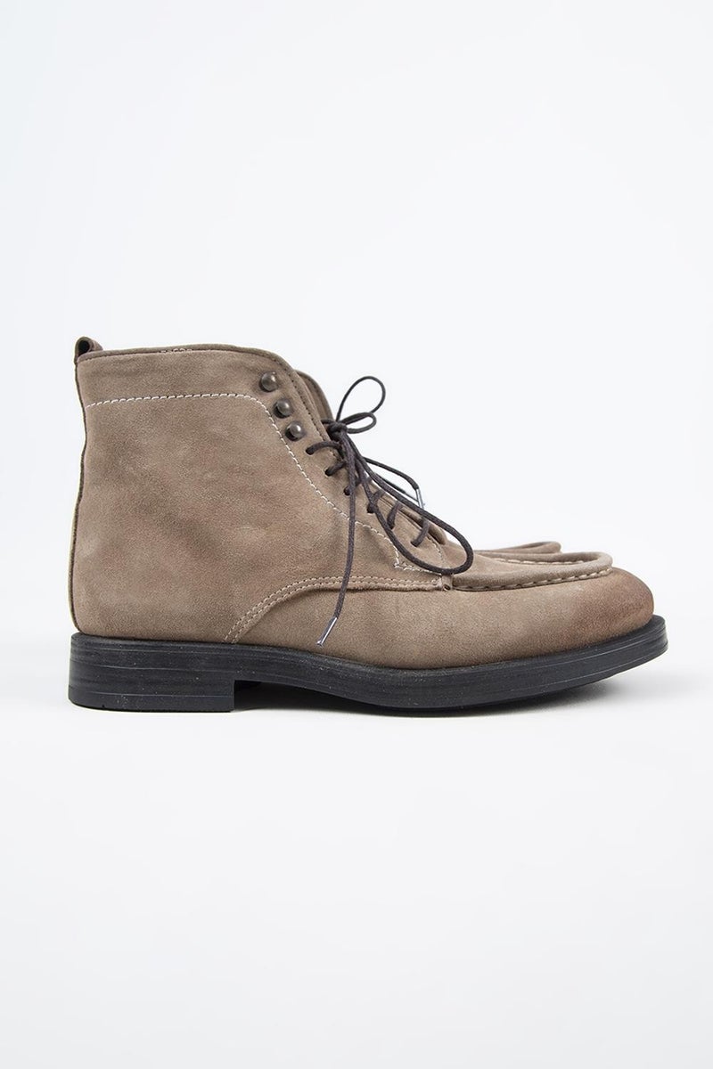 Krahe Dante Men's Genuine Leather Lace-up Zippered Mink Boots - Image 2