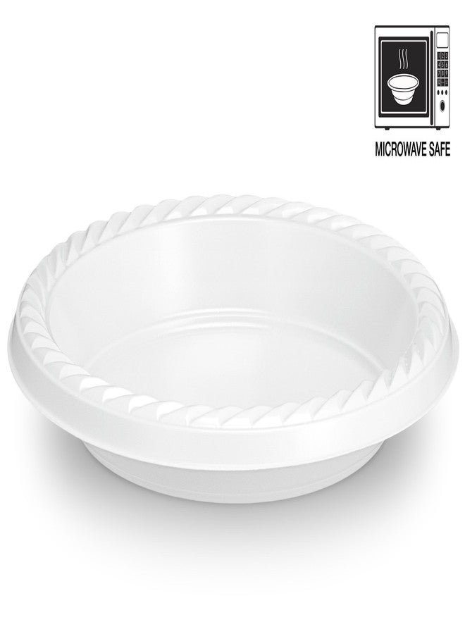 Basix [200 Count] Basix Disposable 6 inch White Plastic Appetizer Plates, Microwavable, Great For Events, Home, Office, Wedding, Parties, or Everyday Use, 2 Packs - Image 2