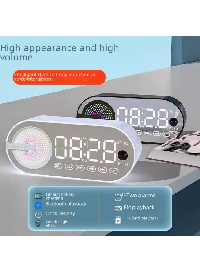 New Smart Wireless Bluetooth Speaker Mini Alarm Clock Multi-function Portable Gift Small Audio Subwoofer - Image 2