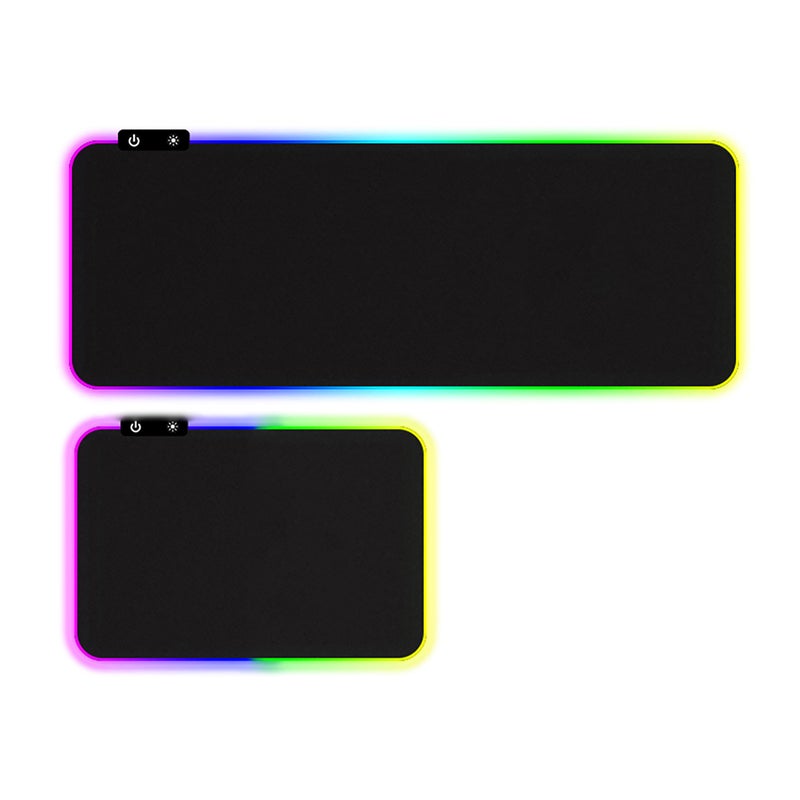 مضخم ألعاب LED RGB - سطح ناعم من النسيج الدقيق الكبير بحجم 31.5 × 11.8 إنش، زر واحد يعمل مع 14 وضعًا للإضاءة الخلفية، قاعدة مطاطية لمنع الانزلاق لأجهزة سطح المكتب المحمولة لألعاب الكمبيوتر - Image 3