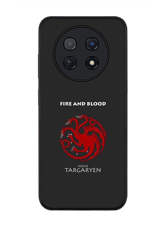 Stylizedd Rugged Black edge case for Huawei Nova Y91 4G  Huawei Enjoy 60X, Slim fit Soft Case Flexible Rubber Edges Anti Drop TPU Gel Thin Cover -  GOT House Targaryen - Image 1