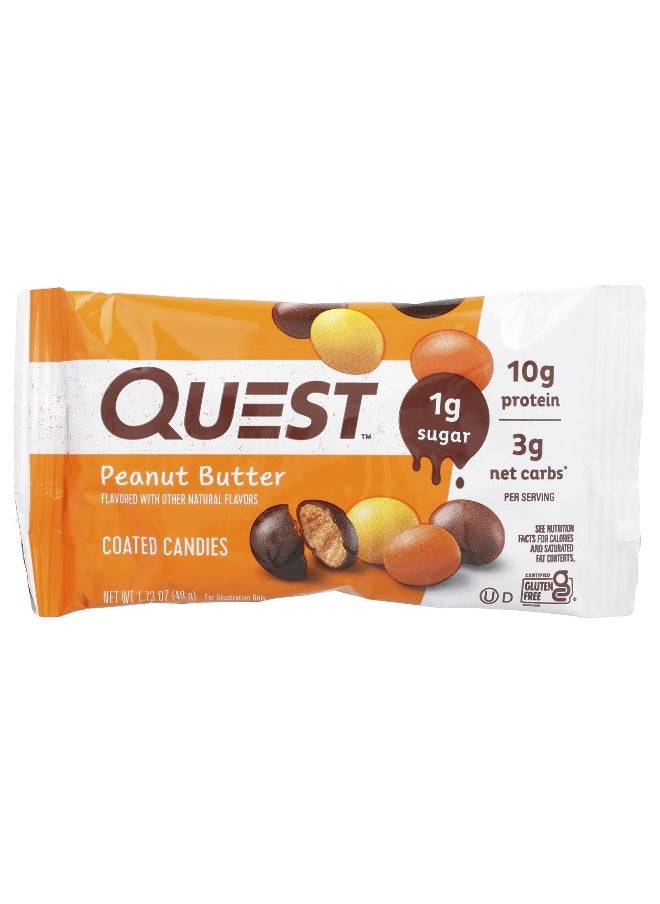 QUEST NUTRITION - Quest Nutrition, Coated Candies, Peanut Butter, 4 Packs, 1.73 oz (49 g) Each - Image 1