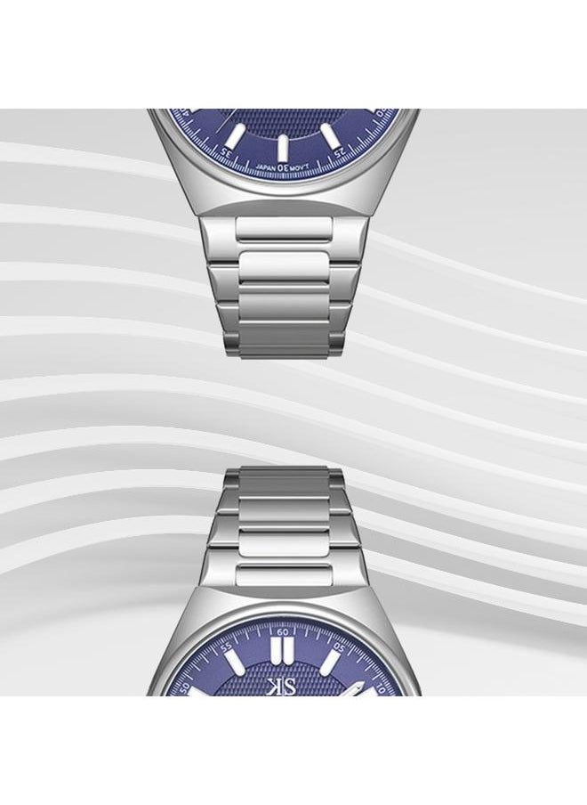 KENNETH SCOTT Kenneth Scott K24016-SBSN Men's Analog Display Watch & Stainless Steel Strap Silver  - Image 5