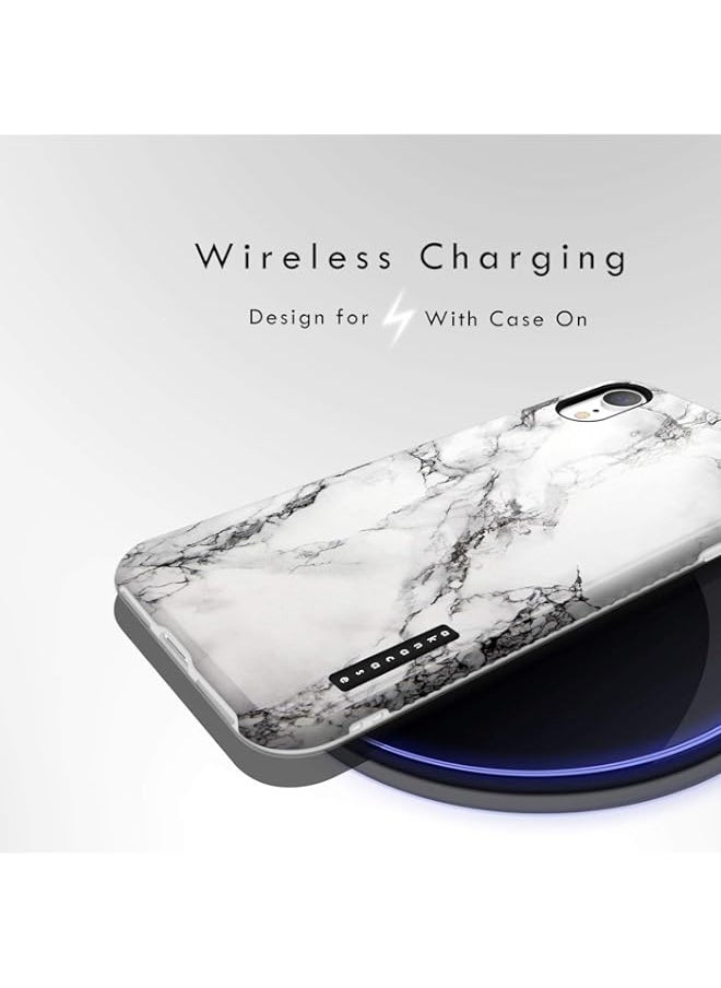 iPhone XR Case Marble, Akna Sili-Tastic Series High Impact Silicon Cover with Full HD+ Graphics for iPhone XR (Graphic 101791)