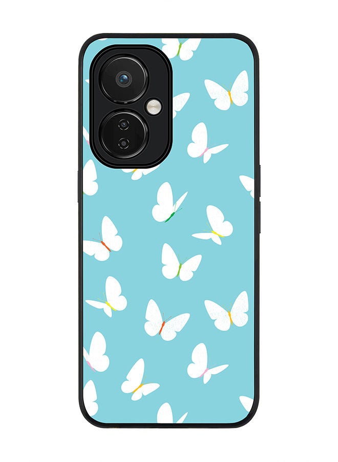 Stylizedd Rugged Black edge case for Nord CE 3 Lite Slim fit Soft Case Flexible Rubber Edges Anti Drop TPU Gel Thin Cover - Fluttering Butterfly - Image 1