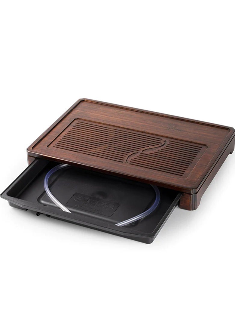 تيلاند لوح شاي شابان من الخيزران، لوح شاي لحفلات الشاي الصينية التقليدية (غونغ فو تشا) (6.55x49.5x34 سنتيمتر) - Image 2