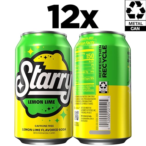 Starry Lemon Lime Soda Pop, 12 Fl Oz Cans (Pack of 12) - Image 2