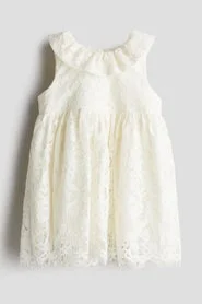 H&M Flounce-collar lace dress
