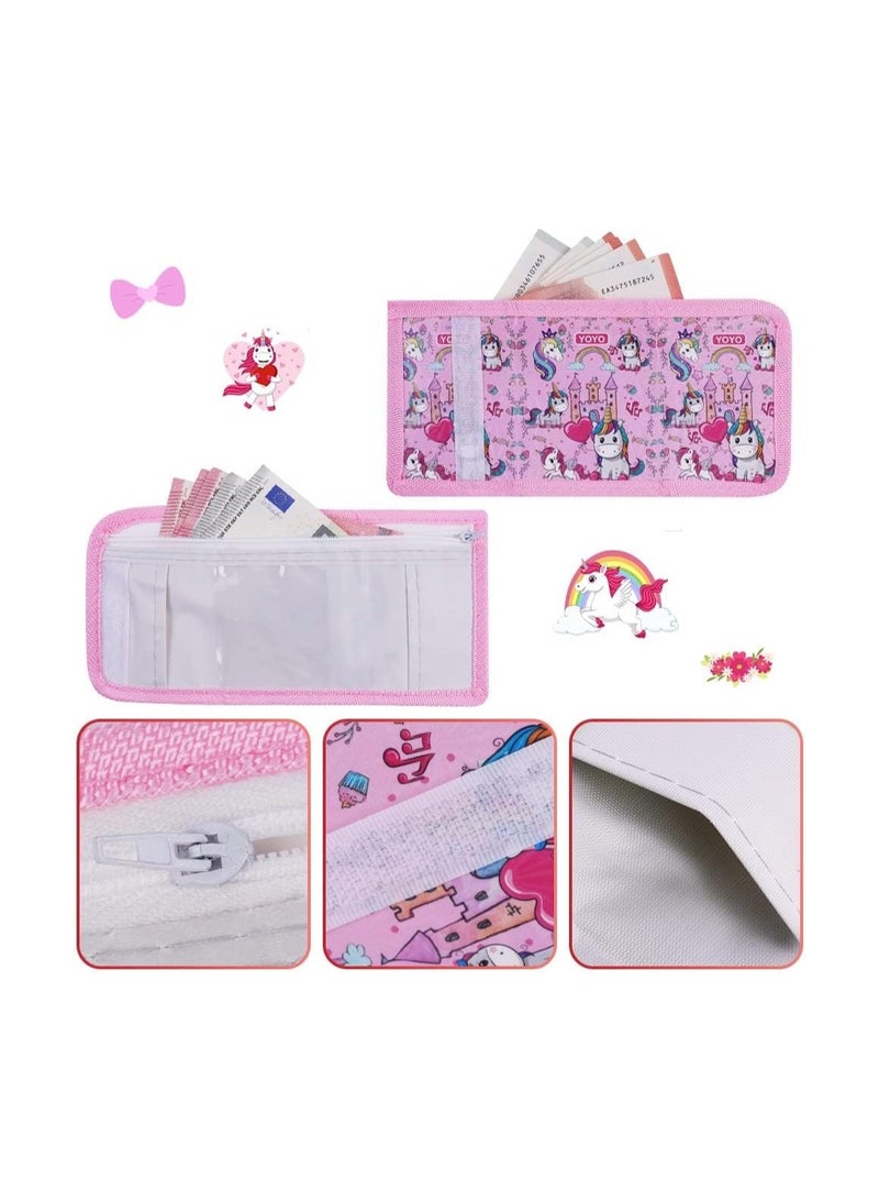 general Unicorn stationery set with 2 pencils, ruler, eraser, pencil sharpener and coin purse, unicorn stationery set for girls and boys - Image 2