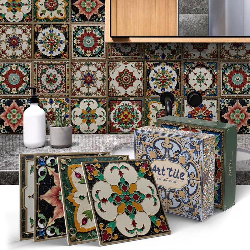 VICCI Peel and Stick Backsplash Tiles 5.9 * 5.9 Inch 12Pcs - Extra Thick Foam Self Adhesive Tiles, Backsplash for Stove, Kitchen Splashguard - Image 1