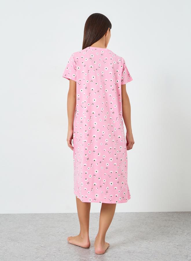 ستايلي مجموعة من 2 قميص نوم بطبعات - Image 5