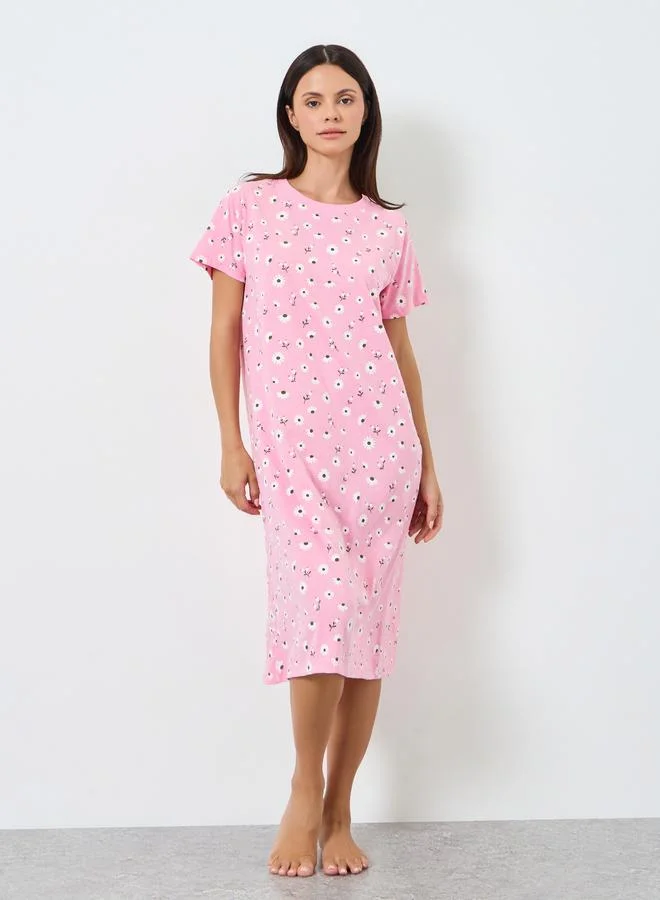 ستايلي مجموعة من 2 قميص نوم بطبعات