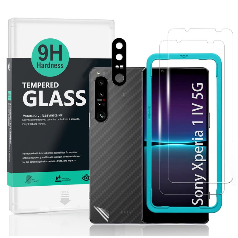 Ibywind Screen Protector for Sony Xperia 1 IV 5G65 2 Pack1 Pack Camera Len Protector1 Back Film9H Tempered GlassHDScratch ResistantBubble FreeEasy Install - Image 2
