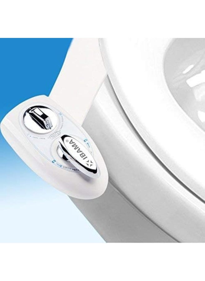 IBAMA - Bidet Toilet Seat with Dual Nozzle, Attachment with Self Cleaning, Non-Electric for Personal Hygiene, Easy Installation - Image 1
