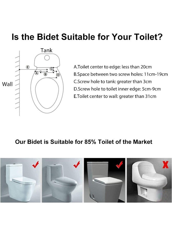 IBAMA - Bidet Toilet Seat with Dual Nozzle, Attachment with Self Cleaning, Non-Electric for Personal Hygiene, Easy Installation - Image 1