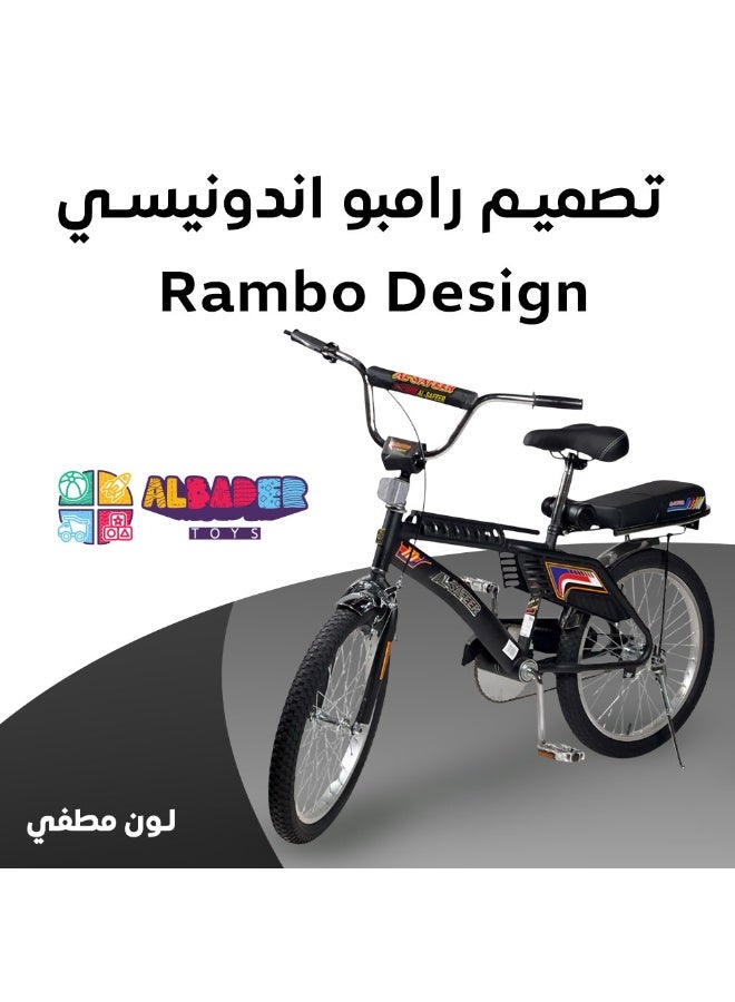 ALBADER Rambo Freestyle Bike 20-Inch Matte colors, Indonesian Rambo With Nickel Fender And Reflectors, Bicycle With Additional Seat & Adjustable Seat, Rambo Bike indonesian Design - Image 3