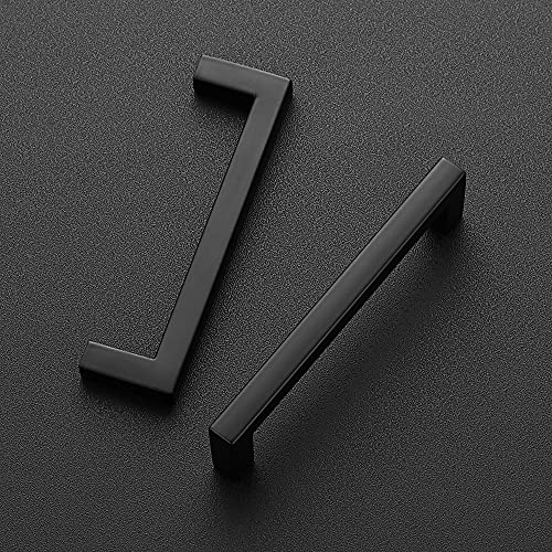 Ravinte 55 Pack Solid 3-3/4 Inch Center to Center Slim Square Bar Drawer Handles Kitchen Cabinet Handles Black Drawer Pulls Kitchen Cabinet Hardware Kitchen Handles Matte Black Cabinet Pulls - Image 2
