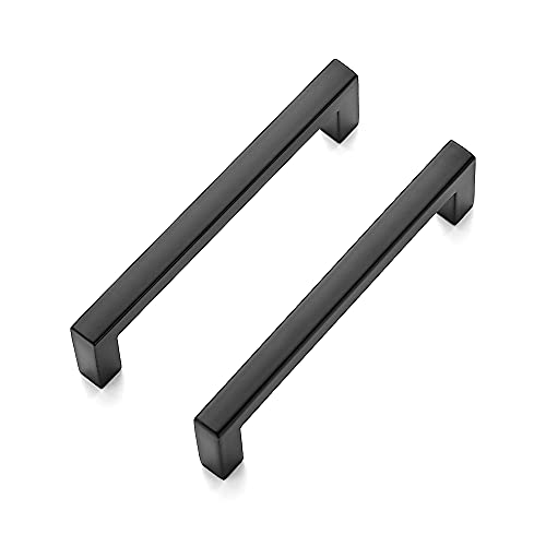 Ravinte 55 Pack Solid 3-3/4 Inch Center to Center Slim Square Bar Drawer Handles Kitchen Cabinet Handles Black Drawer Pulls Kitchen Cabinet Hardware Kitchen Handles Matte Black Cabinet Pulls - Image 3