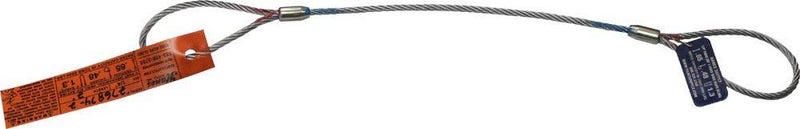 HSI Single Leg Wire Rope Sling | 3.9 Ton Vertical Rated Capacity | Eye-to-Eye Flemish Loop Ends | 5/8" Dia. | 28' Length | EIPS 6x25 IWRC | Hanes Supply () Heavy Duty Rigging Cable - Image 1