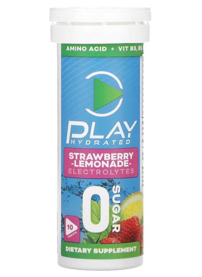 Play Hydrated Electrolytes Strawberry Lemonade 10 Tablets 