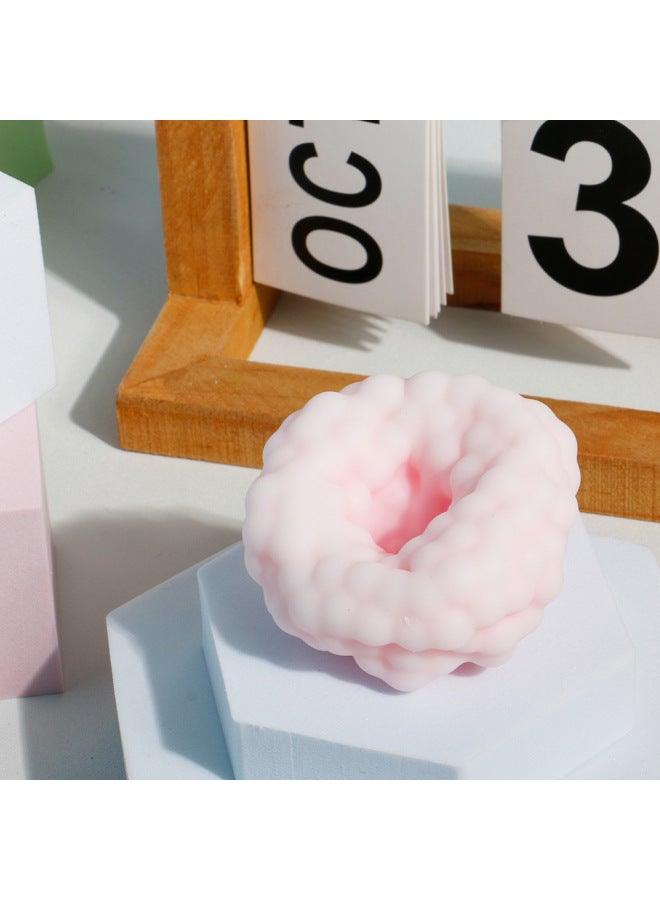 【3PCS，Only Three】Bead Squishy - Noise Popping Ball Squishy Toy - 6cm strawberry powder noisy ball [comes with air pump] - Ice Cube Crackle Ball, Handmade Sensory Toy, Stress Relief Popping Beads, Fun Fidget Toy, Kids Decompression Gadget - Image 1