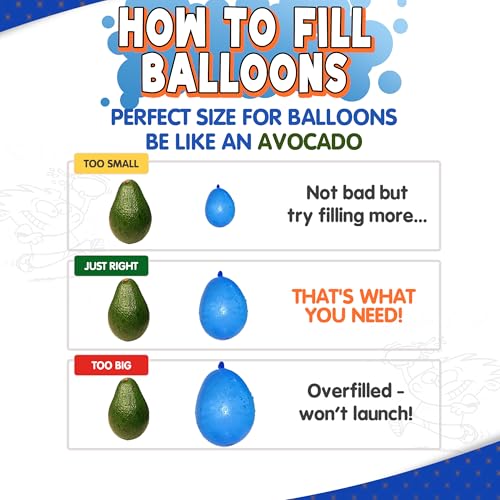 DIMROM Water Balloon Launcher Slingshot Shoots Up to 500 Yards 3Person Giant Slingshot with 222 QuickFill Water Balloons TShirt Launcher Potato Snowballs Outdoor Toy for Kids Teens Adults - Image 5