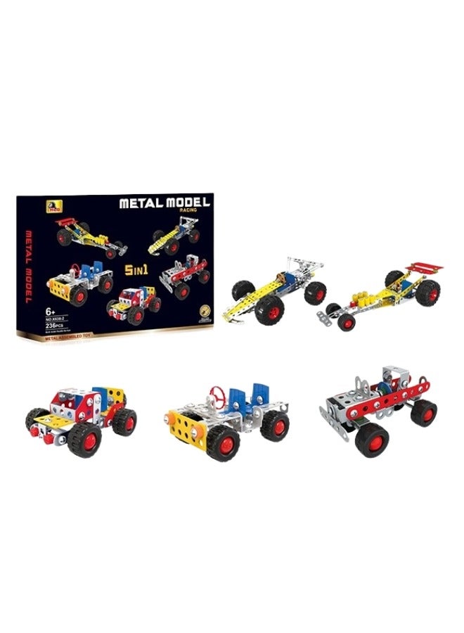 5 in 1 Metal Racing Blocks 236 Pieces -X638-2 - Image 2