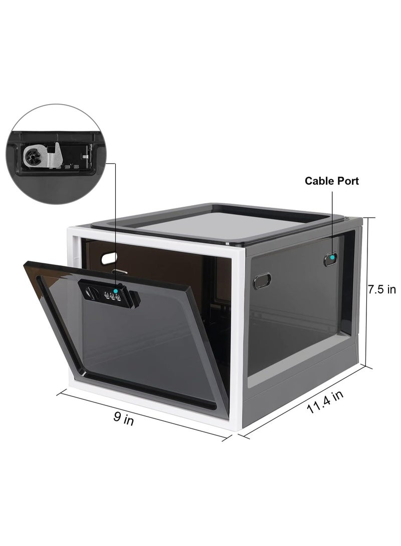 Generic Medicine Lock Box,  Pack Medication Lockable Container for Refrigerator Food Safe Locking Box Tablet Phone Locked Box for Kitchen Home School and Office Safety  - Image 2
