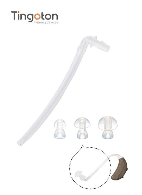 Universal Sound Tube + 3 x Ear Plugs/eartips/Domes for BTE Hearing Aids