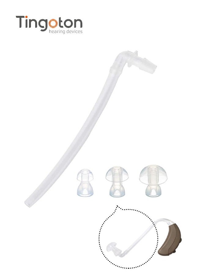 Universal Sound Tube + 3 x Ear Plugs/eartips/Domes for BTE Hearing Aids