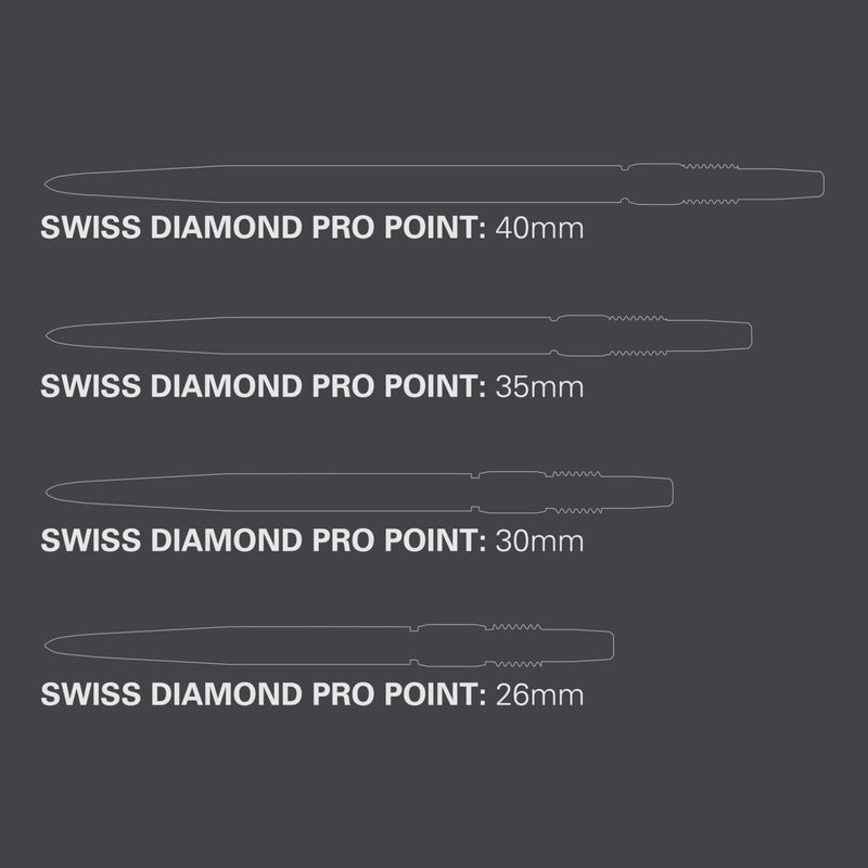 TARGET Darts Swiss Points, Diamond Pro Swiss Point Dart Tips (3 Pack Set of Tips) 30MM, Black | Change Dart Points, Professional Darts Accessories - Image 2