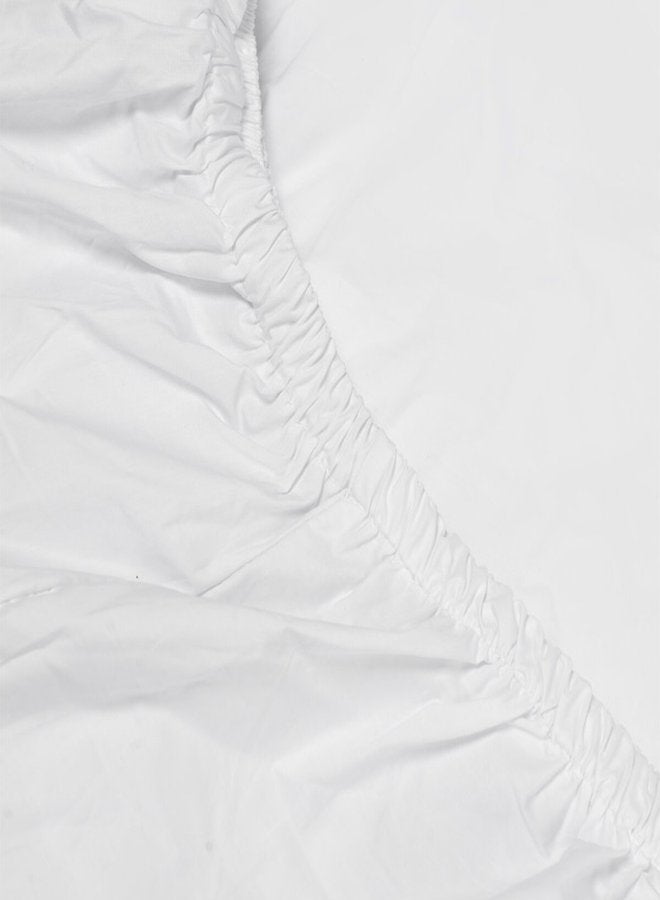 Weavia 100% Egyptian Cotton Fitted Sheet Set - 3 Piece Bedding Includes 1 Fitted Sheet (120x200 cm) and 2 Pillowcases - Image 1