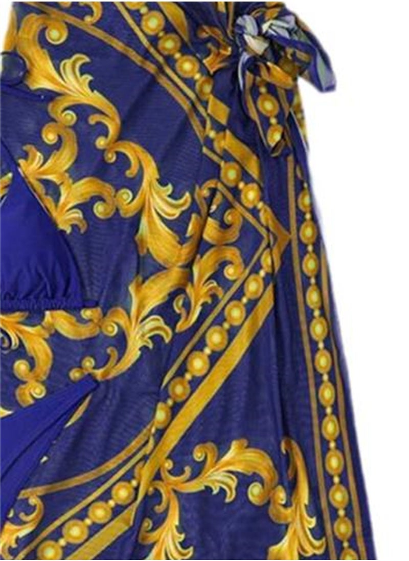 نادانباو طقم ملابس سباحة ب مطبوع مكون من 4 قطع تنورة شبكية جديدة - Image 3