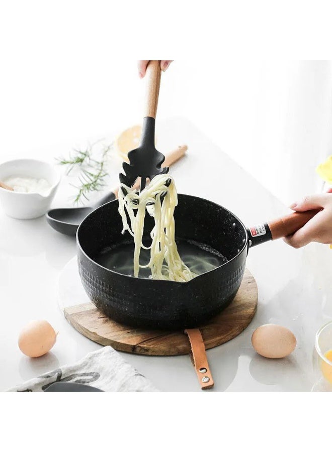 12-piece silicone serving set with holder – Stylish design with heat-resistant wooden handle for perfect kitchen organization. - Image 5