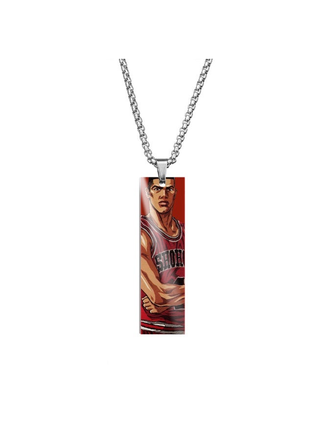 KUYING New Slam Dunk Long Stainless Steel Necklace 