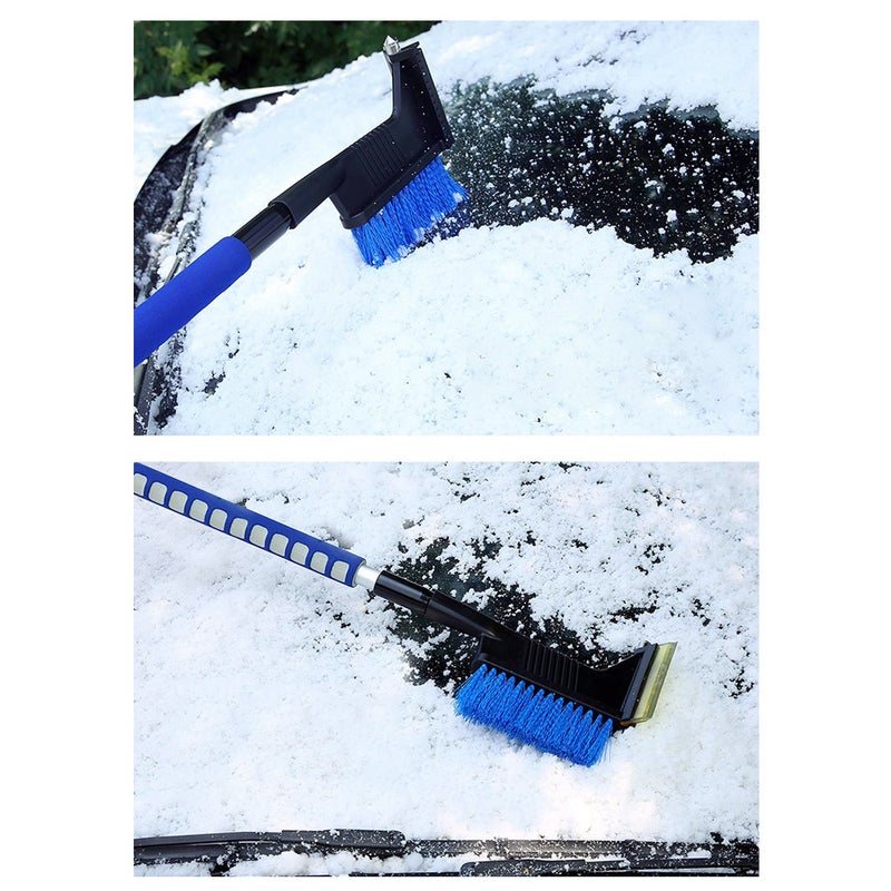 Snow Scraper for Car Snow Shovel for Car Aluminum Alloy Extendable Snow Brush with Safety Hammer-no Damage to Car Paint and Glass - Image 5