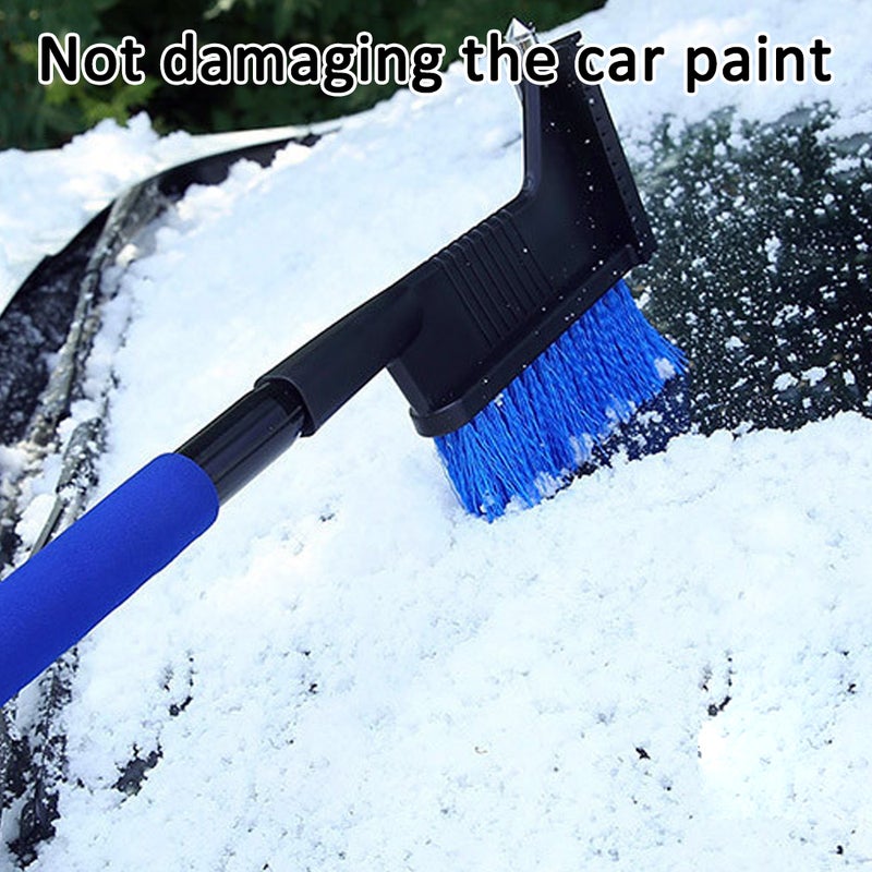 Snow Scraper for Car Snow Shovel for Car Aluminum Alloy Extendable Snow Brush with Safety Hammer-no Damage to Car Paint and Glass - Image 3