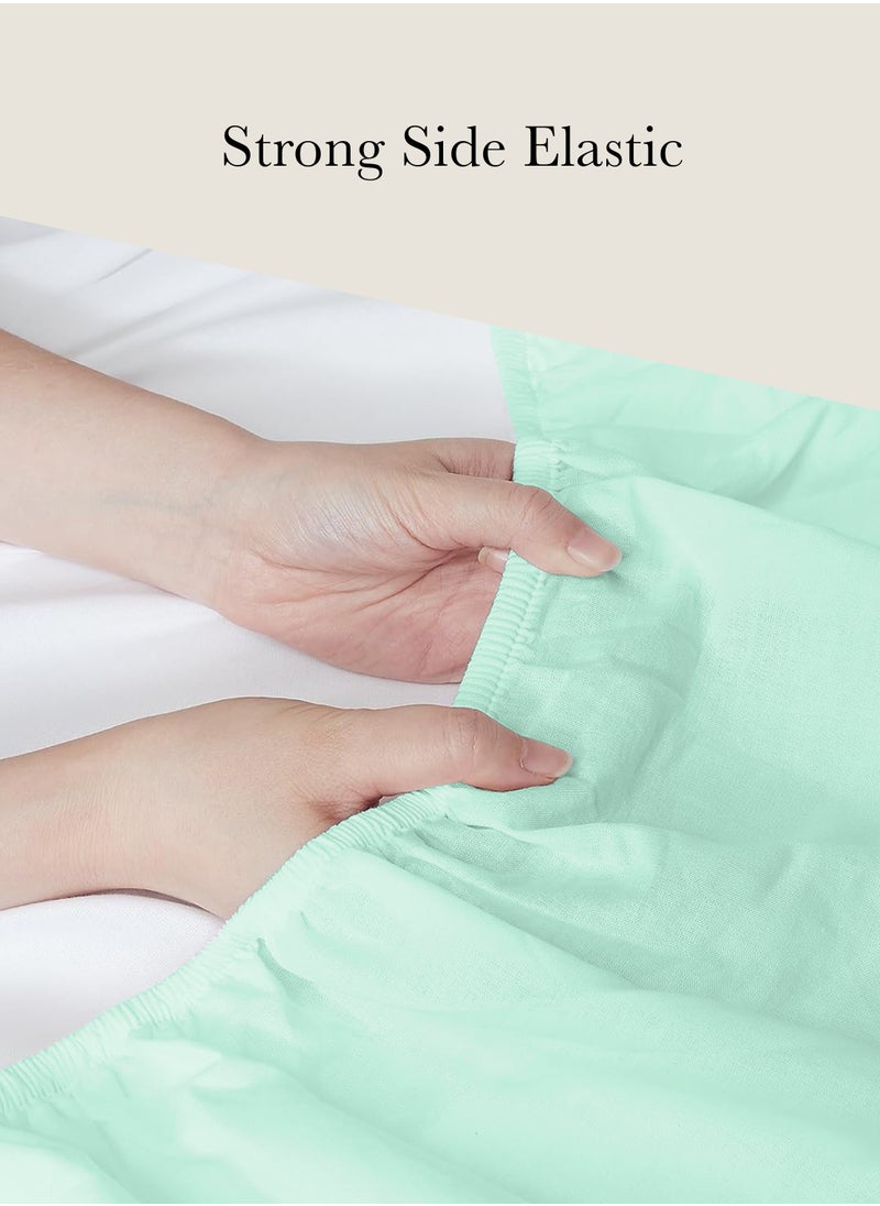 Queen Plain Fitted Sheet with 2 Pillow Case 180 x 200 Cm Mint Green - pzsku/Z812C4190448902042030Z/45/_/1726144062/77567d3e-8d93-4255-9526-14a3d0154c22