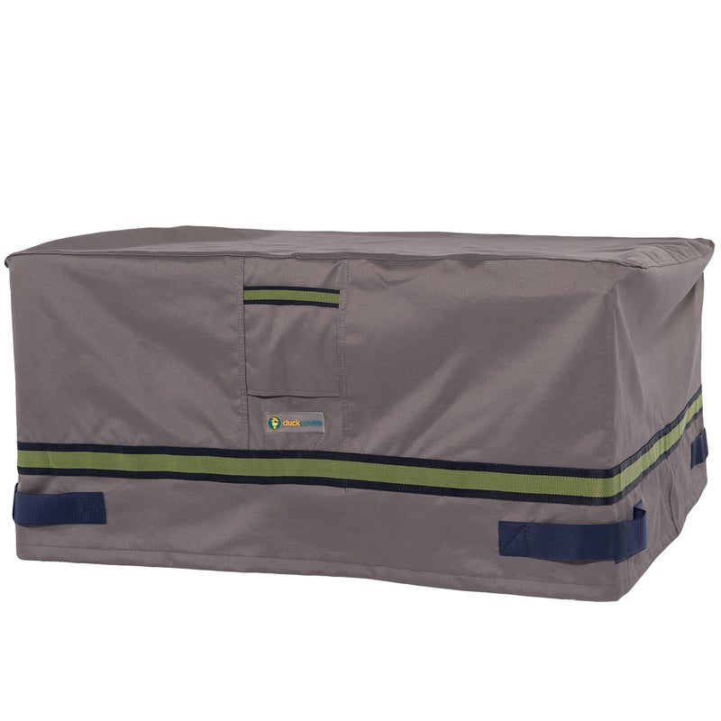 Duck Covers Soteria Waterproof 56 Inch Rectangular Fire Pit Cover Outdoor Firepit Cover
