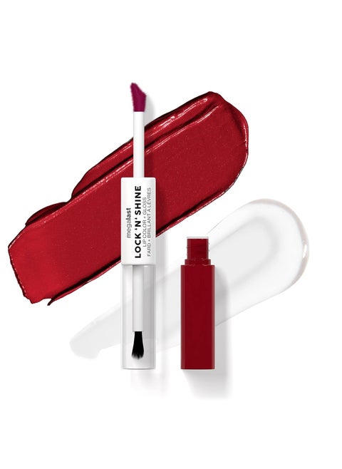 Wet&Wild Megalast Look 'n Shine Lipstick, Double Ended Lipstick and Sheer Shine, Formula Enriched with Vitamin E and Jojoba Oil, Red Way for Me Shade
