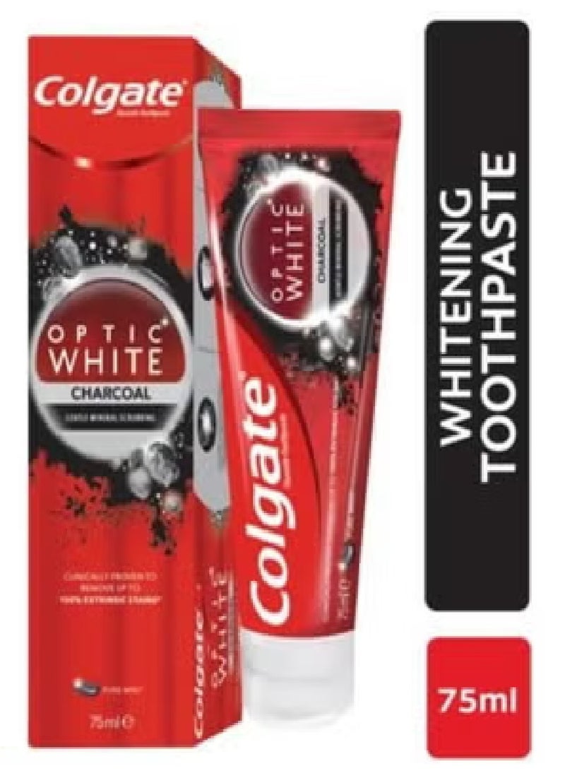 Colgate Optic White Charcoal Whitening Toothpaste 75Ml - Image 1