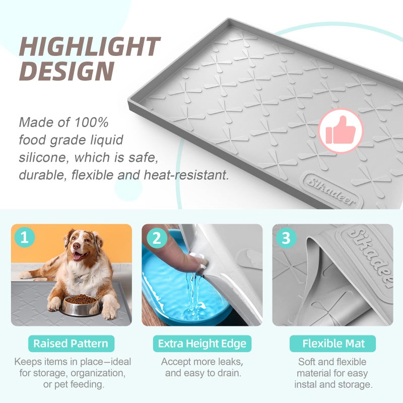 Sika deer SIKADEER 31" x 22" Under Sink Mat Waterproof, Silicone Mat Kitchen Drawer Shelf and Cabinet Liner, Sink Protector for Kitchen Organizers and Storage, Boot Tray Pet Food Mats - Image 5