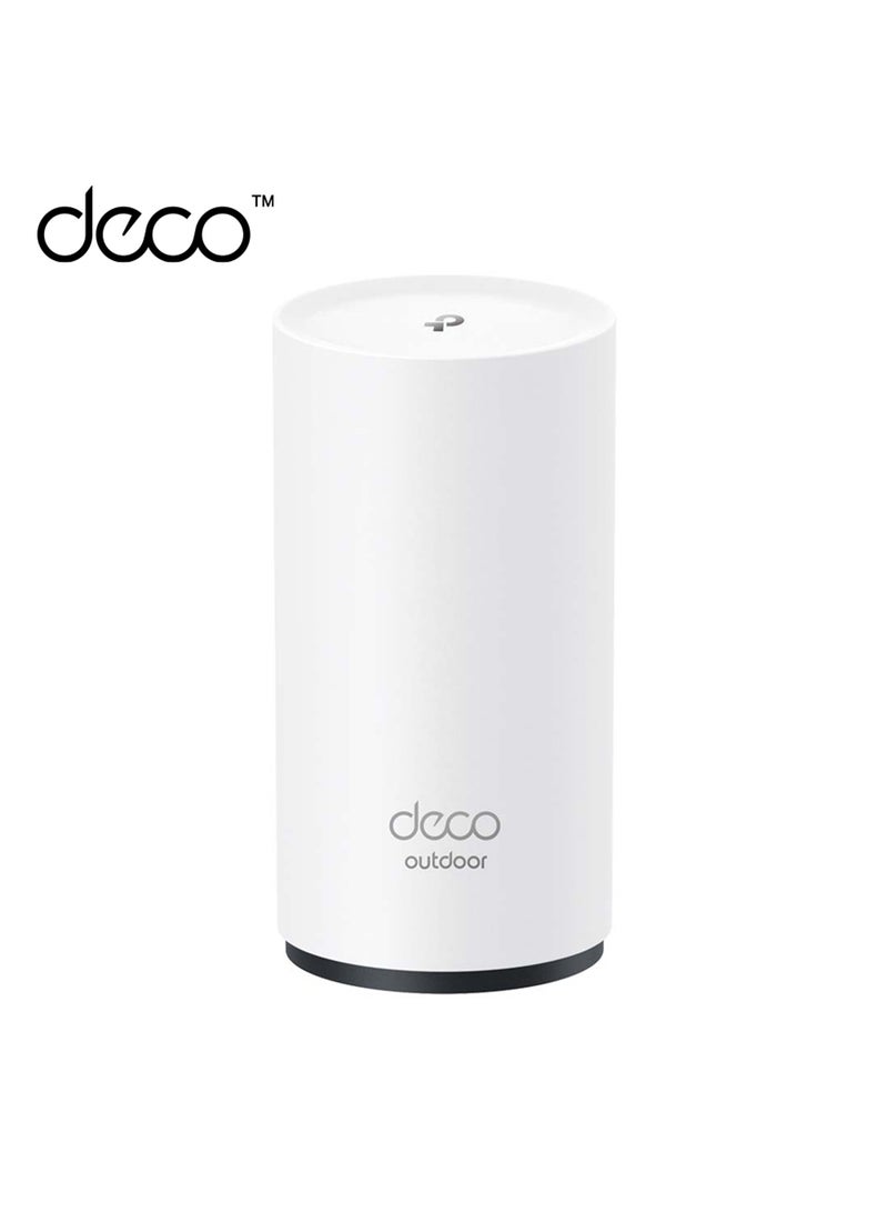 تي بي لينك شبكة Wi-Fi خارجية من Deco (Deco X50-Outdoor)، شبكة AX3000 ثنائية النطاق Wi-Fi 6 Mesh، 2 منافذ Gigabit PoE، 802.3at PoE+، مقاومة للطقس، تعمل مع جميع شبكات Deco Mesh Wi-Fi - Image 1