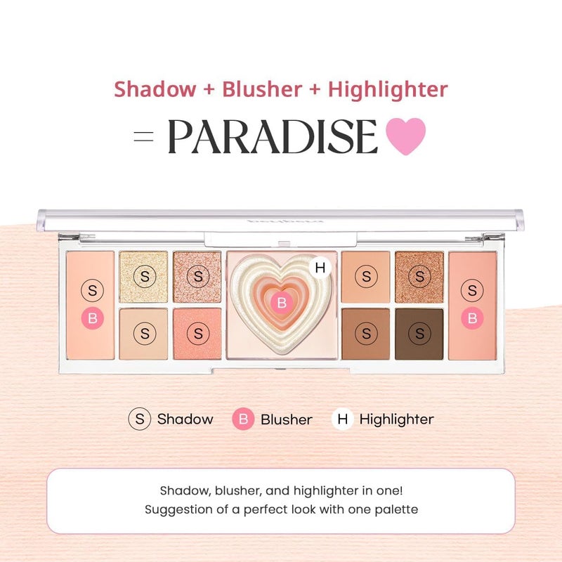 Peripera ALL TAKE MOOD LIKE PALETTE 02 PEACH HEAVEN PERITAGE - Image 3