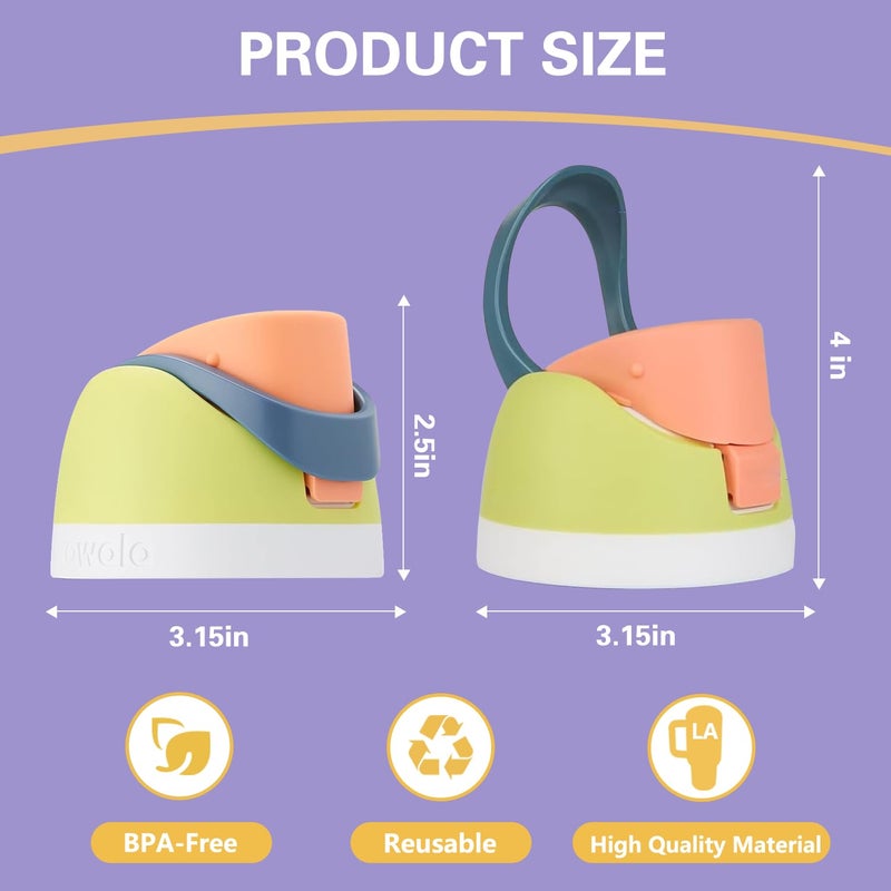 Gestarich Replacement Lid for Owala Freesip, Compatible with Owala Cup 16oz 24oz 32oz 40oz, Leakproof One Button Replacement Cap for Top Accessories, BPA Free - Image 5