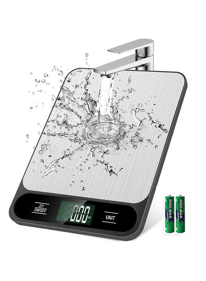 HOME-MART Kitchen Scales,10kg/1g Digital Food Scale Coffee Scale Weight Grams and Ouncesfor Baking,Cooking,and Meal Prep, 6 Units with Tare Function, LCD Display,Easy Clean Stainless Steel Kitchen Sca