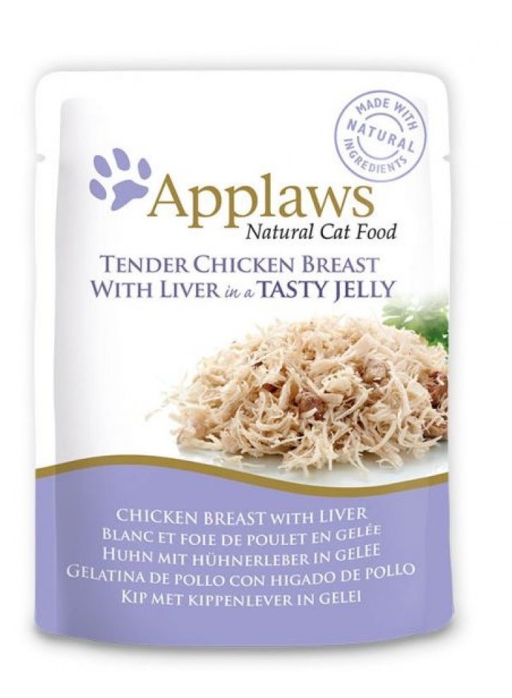 Applaws Chicken with Liver Cat - Jelly - Pouch - BOX - 16*70g - Image 1