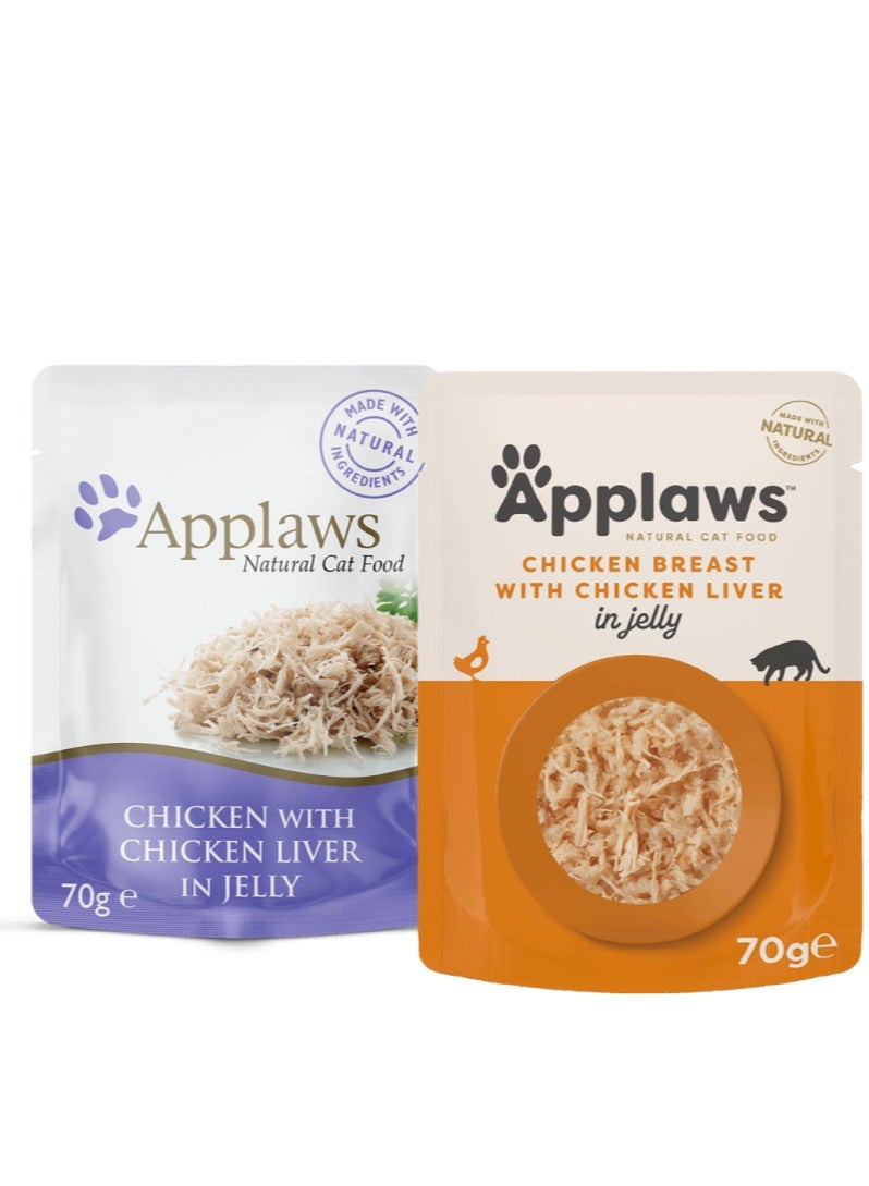 Applaws Chicken with Liver Cat - Jelly - Pouch - BOX - 16*70g - Image 2